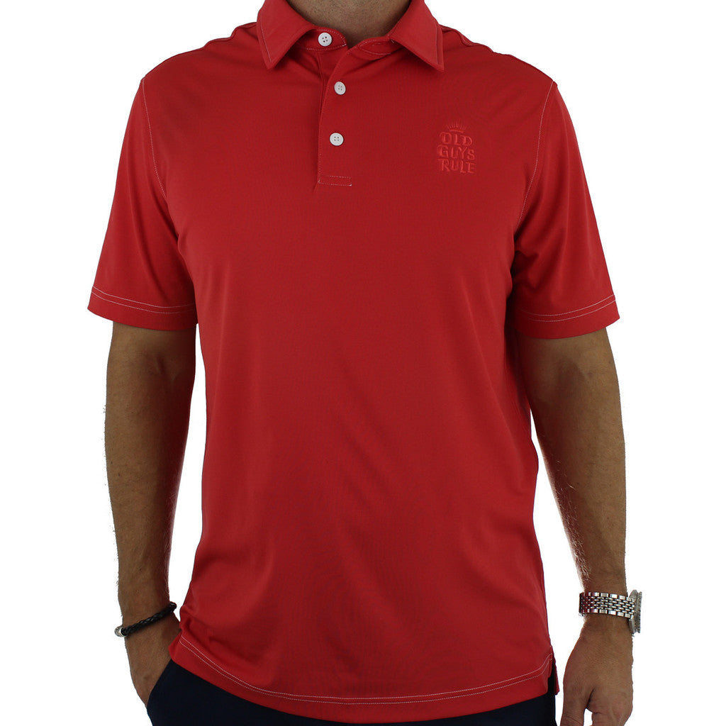 OGR STACKED CAYENNE GOLF POLO